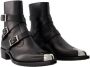 Alexander mcqueen Leather boots Black Dames - Thumbnail 2