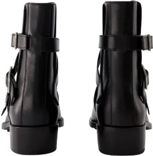 alexander mcqueen Leather boots Black Dames