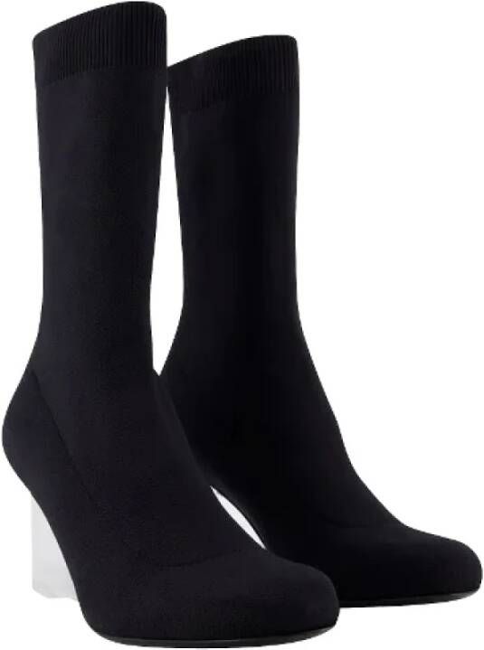 alexander mcqueen Leather boots Black Dames