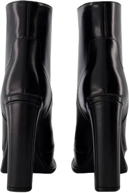 alexander mcqueen Leather boots Black Dames