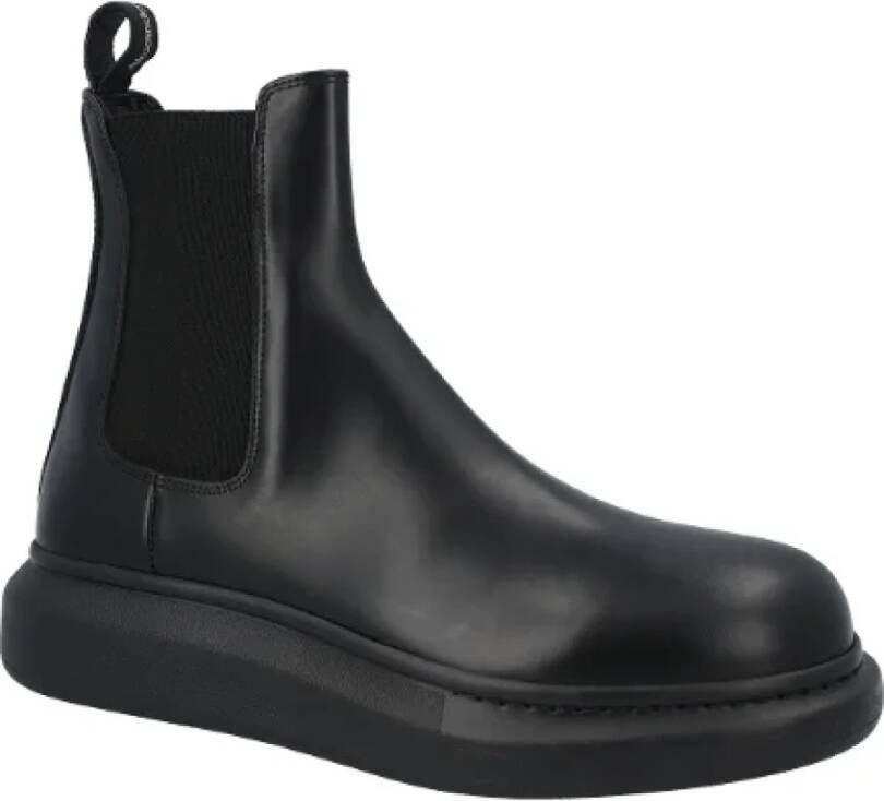 alexander mcqueen Leather boots Black Heren