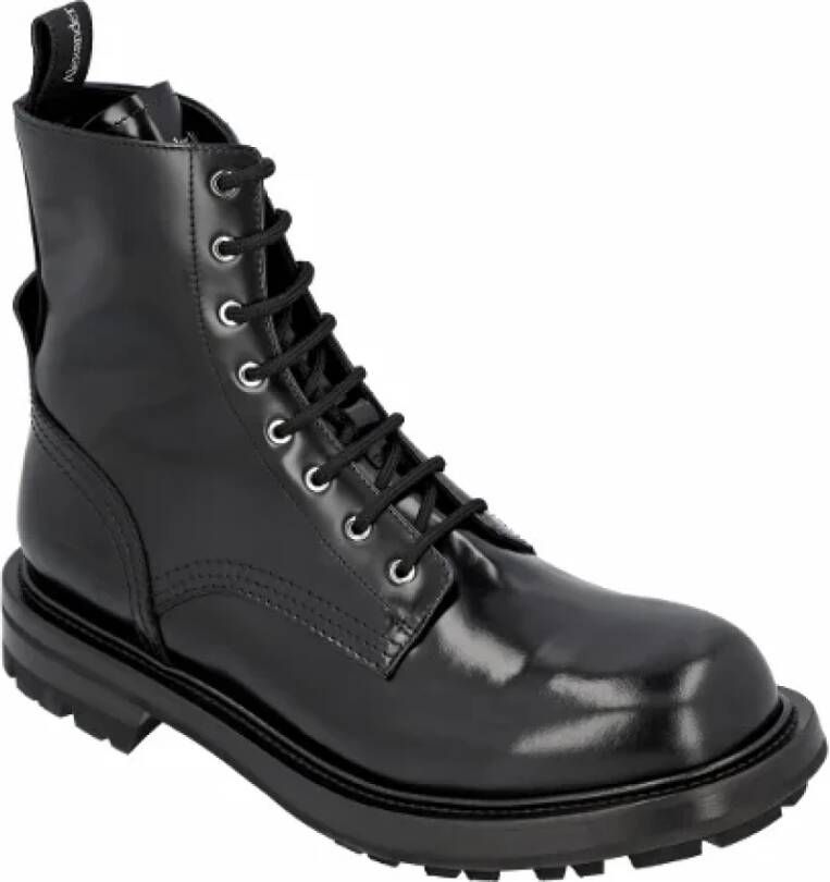 alexander mcqueen Leather boots Black Heren