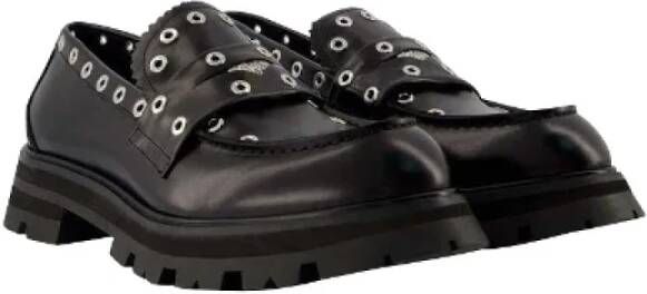 alexander mcqueen Leather flats Black Dames