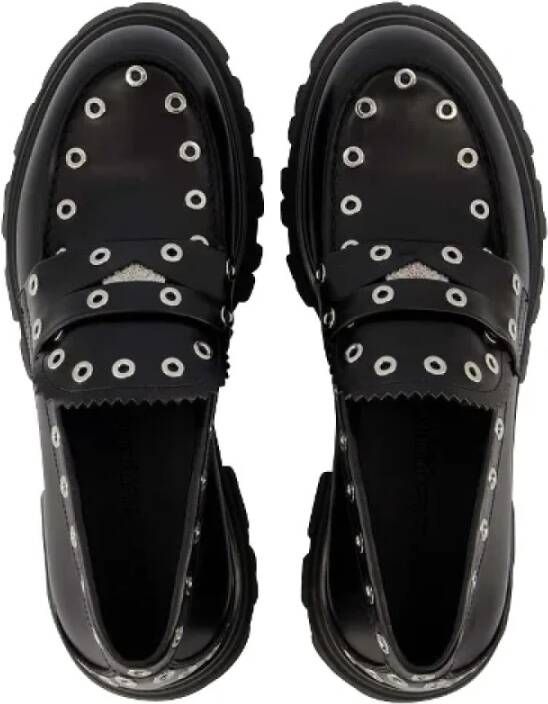 alexander mcqueen Leather flats Black Dames