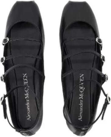 alexander mcqueen Leather flats Black Dames