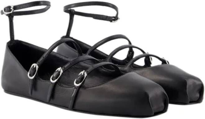 alexander mcqueen Leather flats Black Dames