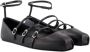 Alexander mcqueen Leather flats Black Dames - Thumbnail 2