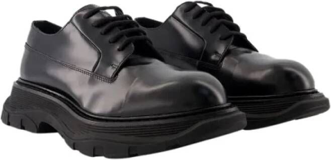 alexander mcqueen Leather flats Black Dames