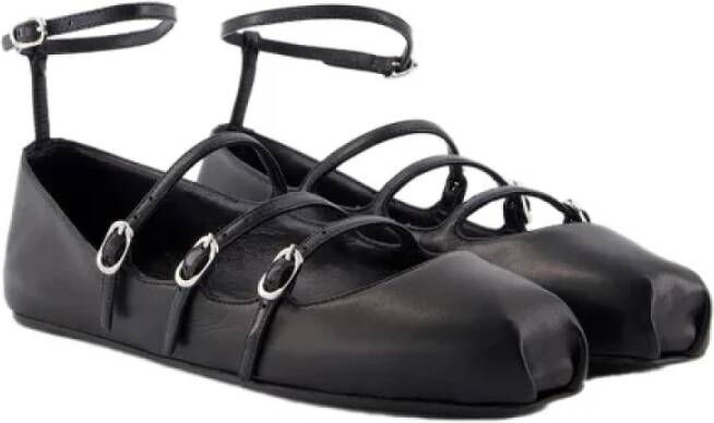 alexander mcqueen Leather flats Black Dames