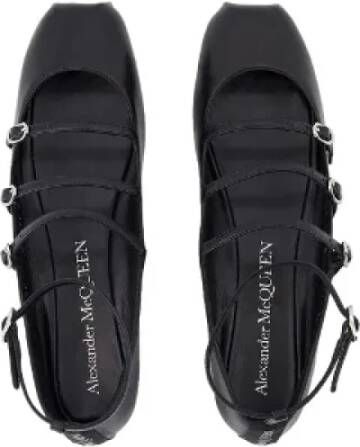 alexander mcqueen Leather flats Black Dames