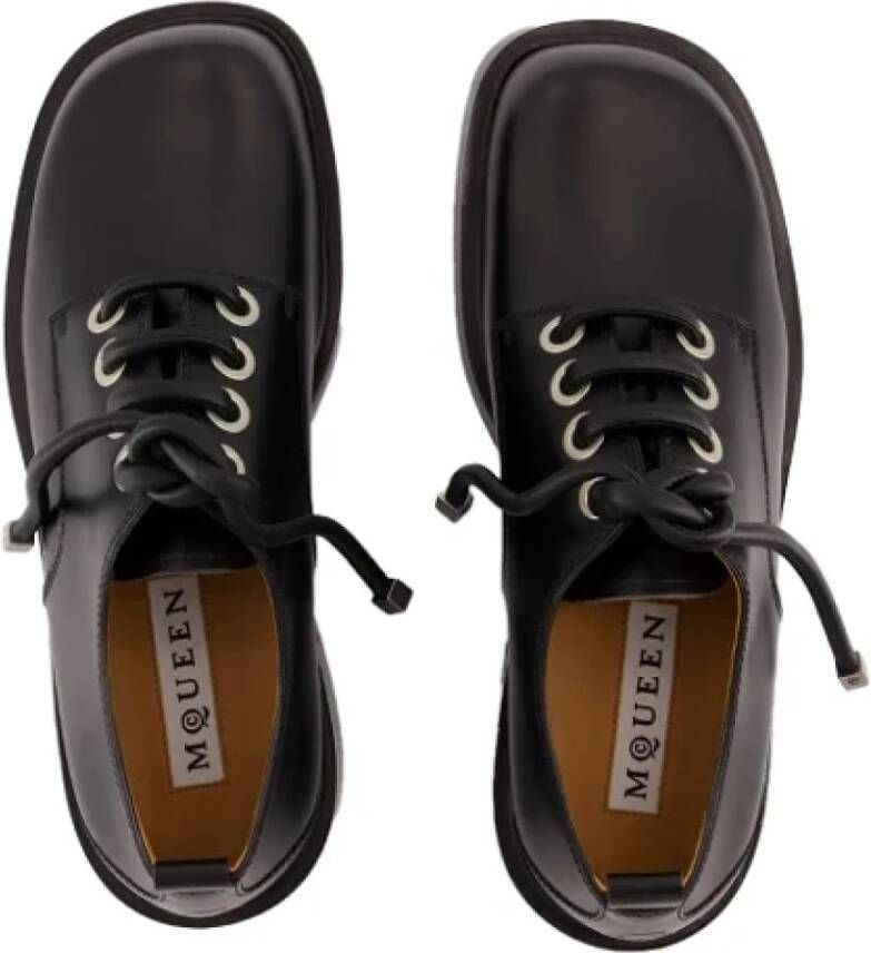 alexander mcqueen Leather flats Black Dames