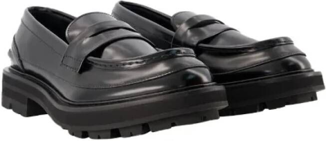 alexander mcqueen Leather flats Black Dames