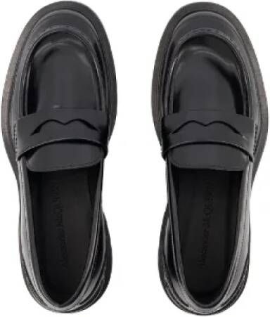 alexander mcqueen Leather flats Black Dames