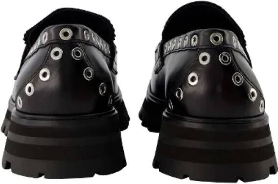 alexander mcqueen Leather flats Black Dames