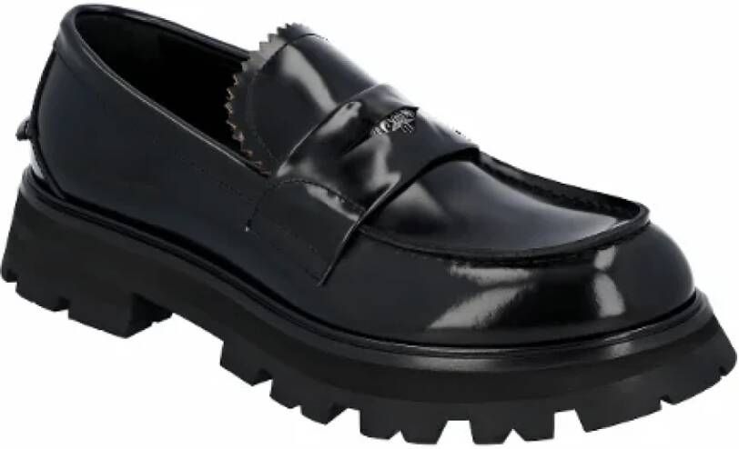 alexander mcqueen Leather flats Black Heren