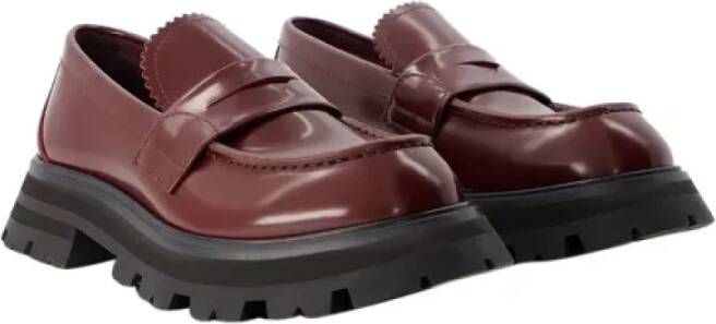 alexander mcqueen Leather flats Red Dames