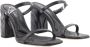 Alexander mcqueen Sandalen Seal Heeled Sandals Leather Black Argenté in zwart - Thumbnail 3