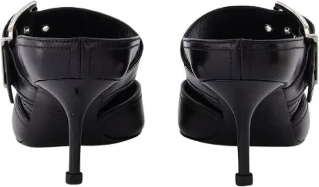 alexander mcqueen Leather heels Black Dames