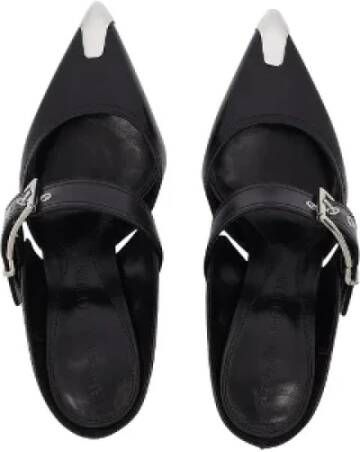 alexander mcqueen Leather heels Black Dames