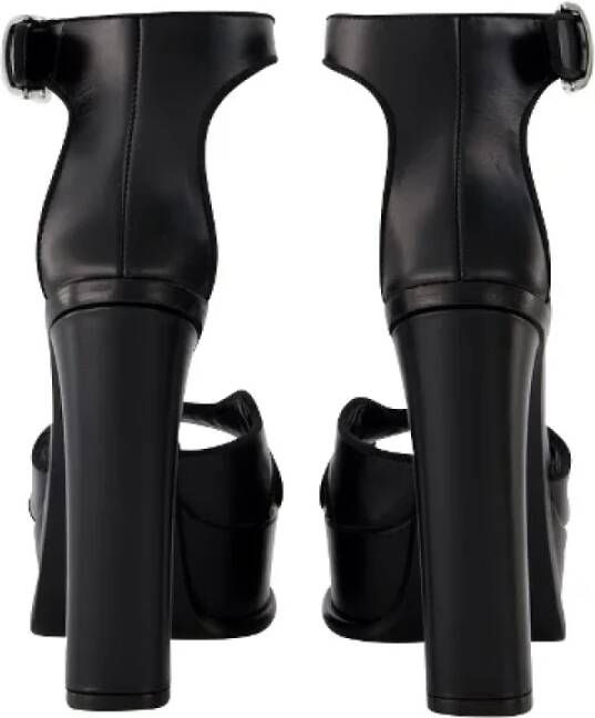 alexander mcqueen Leather heels Black Dames