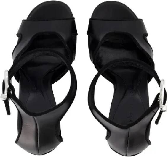 alexander mcqueen Leather heels Black Dames