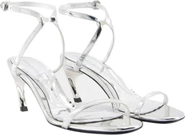 Alexander mcqueen Leather heels Gray Dames