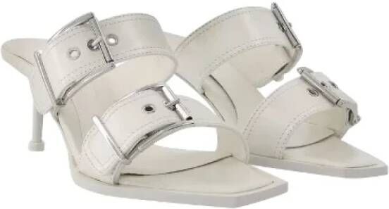 alexander mcqueen Leather heels White Dames