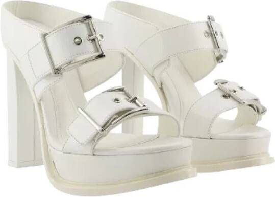 alexander mcqueen Leather sandals Beige Dames