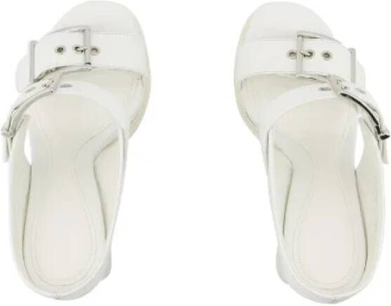 alexander mcqueen Leather sandals Beige Dames