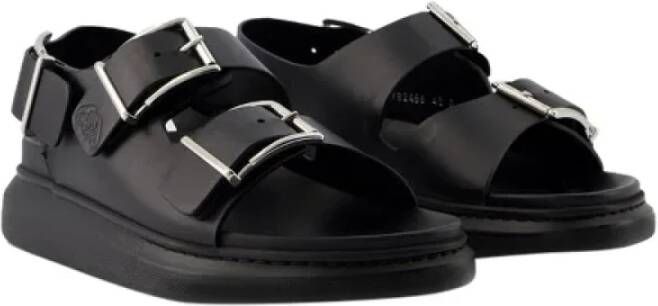 alexander mcqueen Leather sandals Black Dames