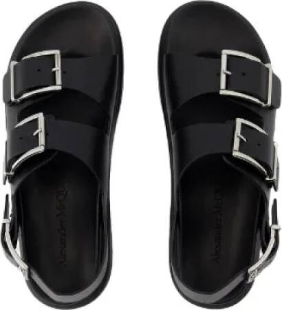 alexander mcqueen Leather sandals Black Dames