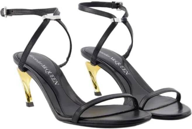 alexander mcqueen Leather sandals Black Dames