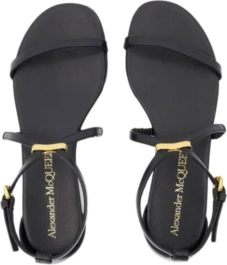 alexander mcqueen Leather sandals Black Dames