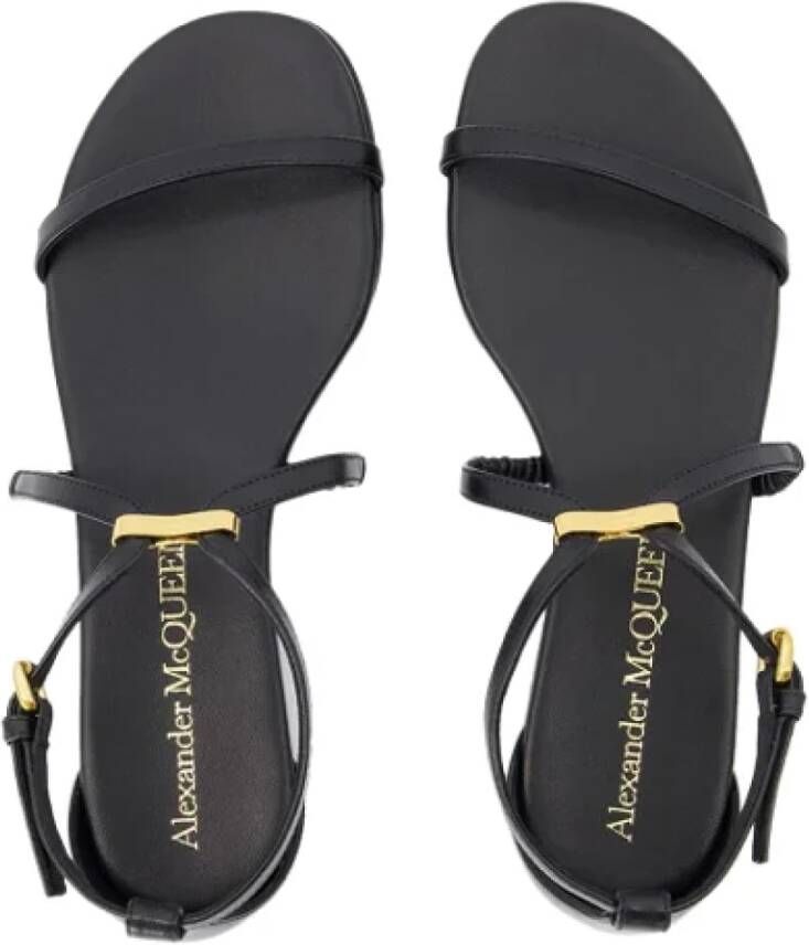 alexander mcqueen Leather sandals Black Dames