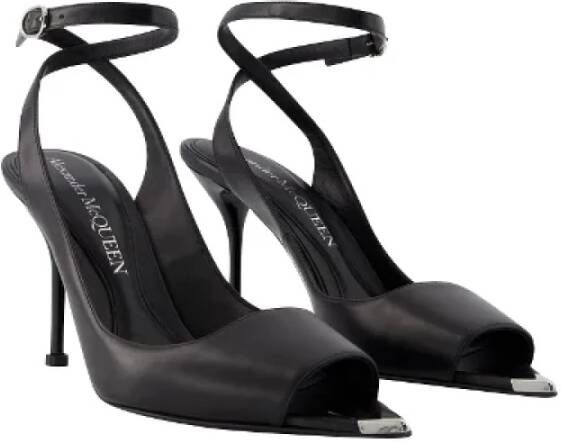 alexander mcqueen Leather sandals Black Dames