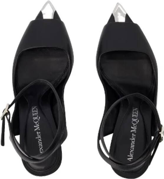 alexander mcqueen Leather sandals Black Dames