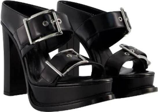 alexander mcqueen Leather sandals Black Dames