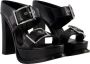 Alexander mcqueen Leather sandals Black Dames - Thumbnail 2