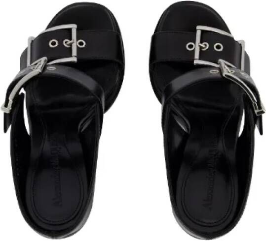 alexander mcqueen Leather sandals Black Dames