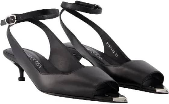 alexander mcqueen Leather sandals Black Dames