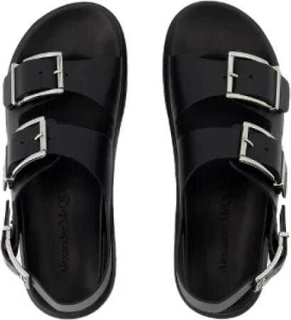 alexander mcqueen Leather sandals Black Dames