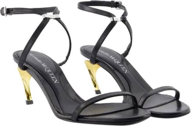 alexander mcqueen Leather sandals Black Dames