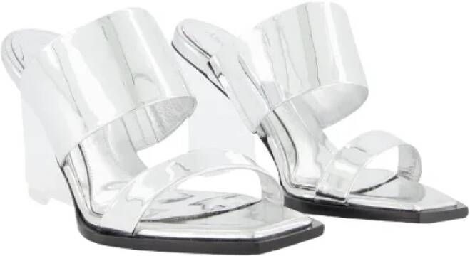 alexander mcqueen Leather sandals Gray Dames