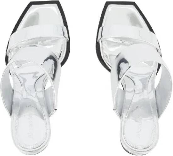 alexander mcqueen Leather sandals Gray Dames