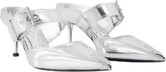 alexander mcqueen Leather sandals Gray Dames