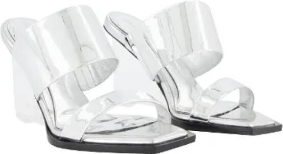 alexander mcqueen Leather sandals Gray Dames