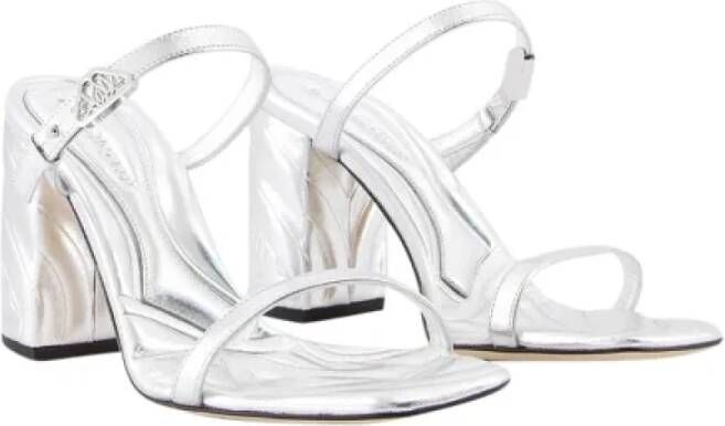 alexander mcqueen Leather sandals Gray Dames