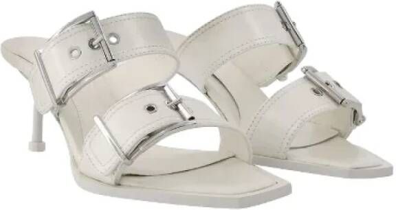 alexander mcqueen Leather sandals White Dames