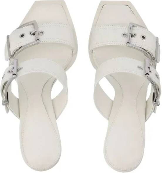 alexander mcqueen Leather sandals White Dames