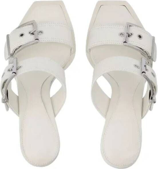 alexander mcqueen Leather sandals White Dames